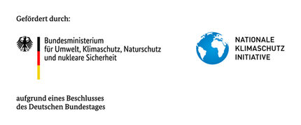 Logo: Gefördert durch Bundesministerium für Umwelt, Klimaschutz, Naturschutz und nukleare Sicherheit aufgrund eines Beschlusses des Deutschen Bundestags - Nationale Klimaschutzinitiative
