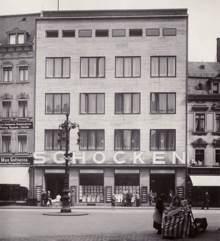 Kaufhaus-Fassade Marienplatz, um 1935