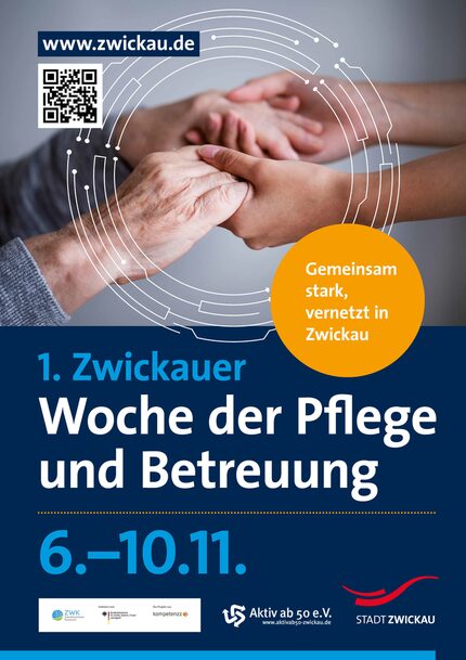Plakat zur Zwickauer Woche der Pflege und Betreuung 2023