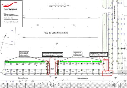 Lageplan der Neugestaltung