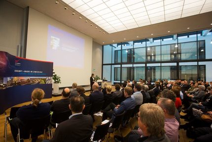 Blick in den Bürgersaal des Zwickauer Rathauses