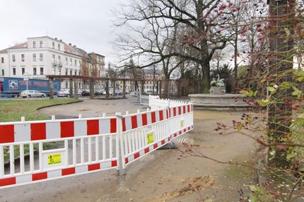Geh- und Radwegbau nahe Schwanenbrunnen