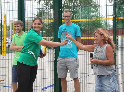 Übergabe Beachvolleyballplatz