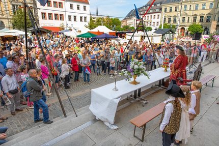 historisches Markttreiben