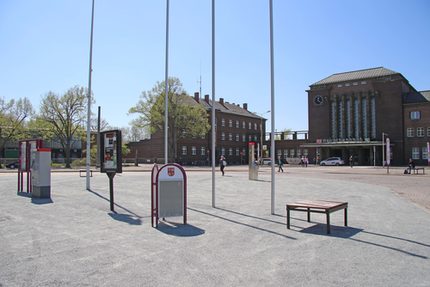 Neugestalteter Bahnhofsvorplatz