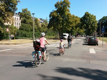 Radverkehr am Römerplatz