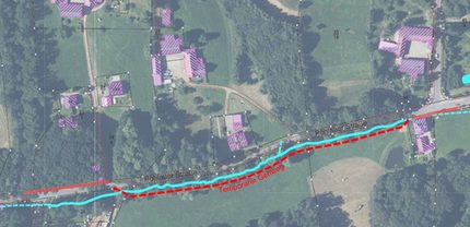 Lageskizze Gehweg Pöhlauer Straße