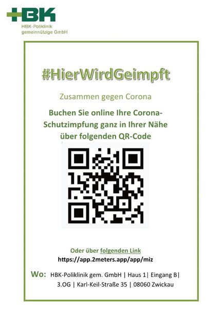 Flyer zur Impfaktion im HBK