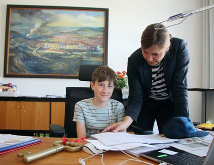 Ben zu Besuch im Rathaus