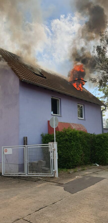 Brennender Dachstuhl