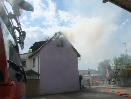 Brennender Dachstuhl