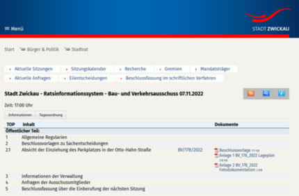 Bauausschuss - Ratsinfosystem