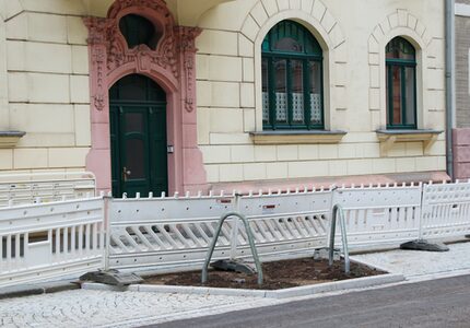 Baumstandort mit Anfahrschutz