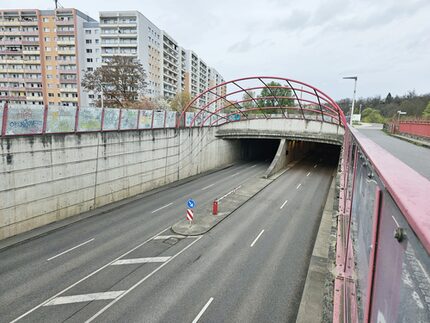 Tunnel B93 im Stadtgebiet Zwickau