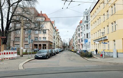 Poetenweg - Blickrichtung Kunstsammlungen