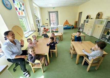 Die Gruppenräume sind hell und freundlich gestaltet