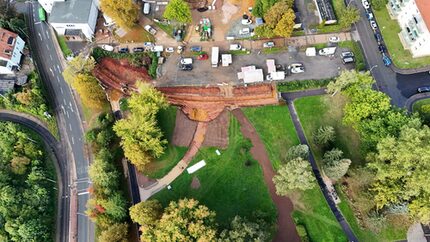 ab Mitte Oktober wird im westlichen Parkbereich gebaut