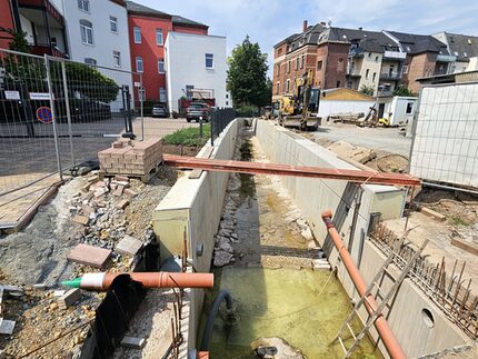 der freigelegte Abschnitt des Marienthaler Baches