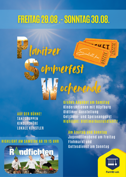 Flyer zum Sommerfest