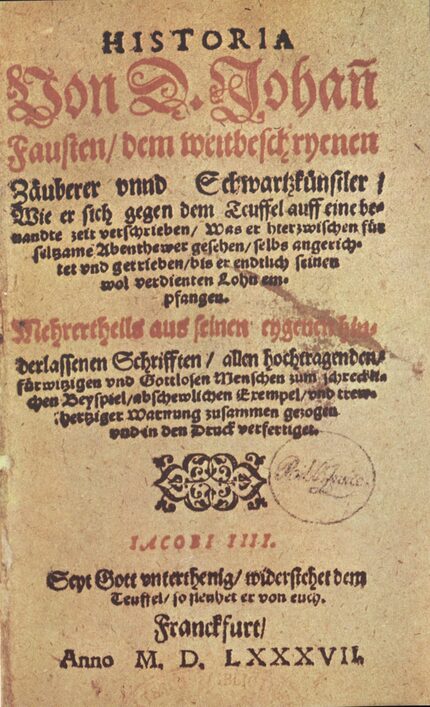 Historia von Dr. Johannes Fausten - Titel