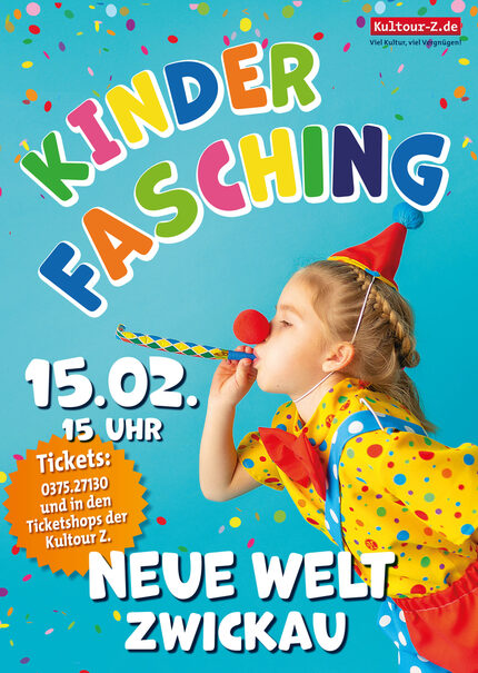 Plakat Kinderfasching in der Neuen Welt