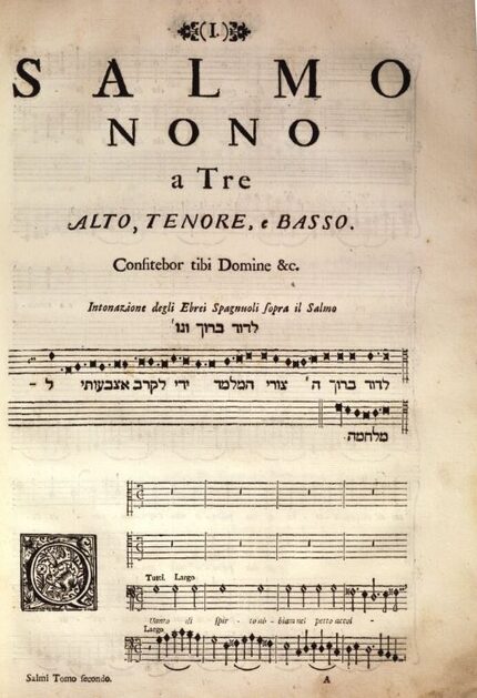 Benedetto Marcello, Psalmvertonungen (1724) mit hebräischen Intonationen aus Robert Schumanns Bibliothek